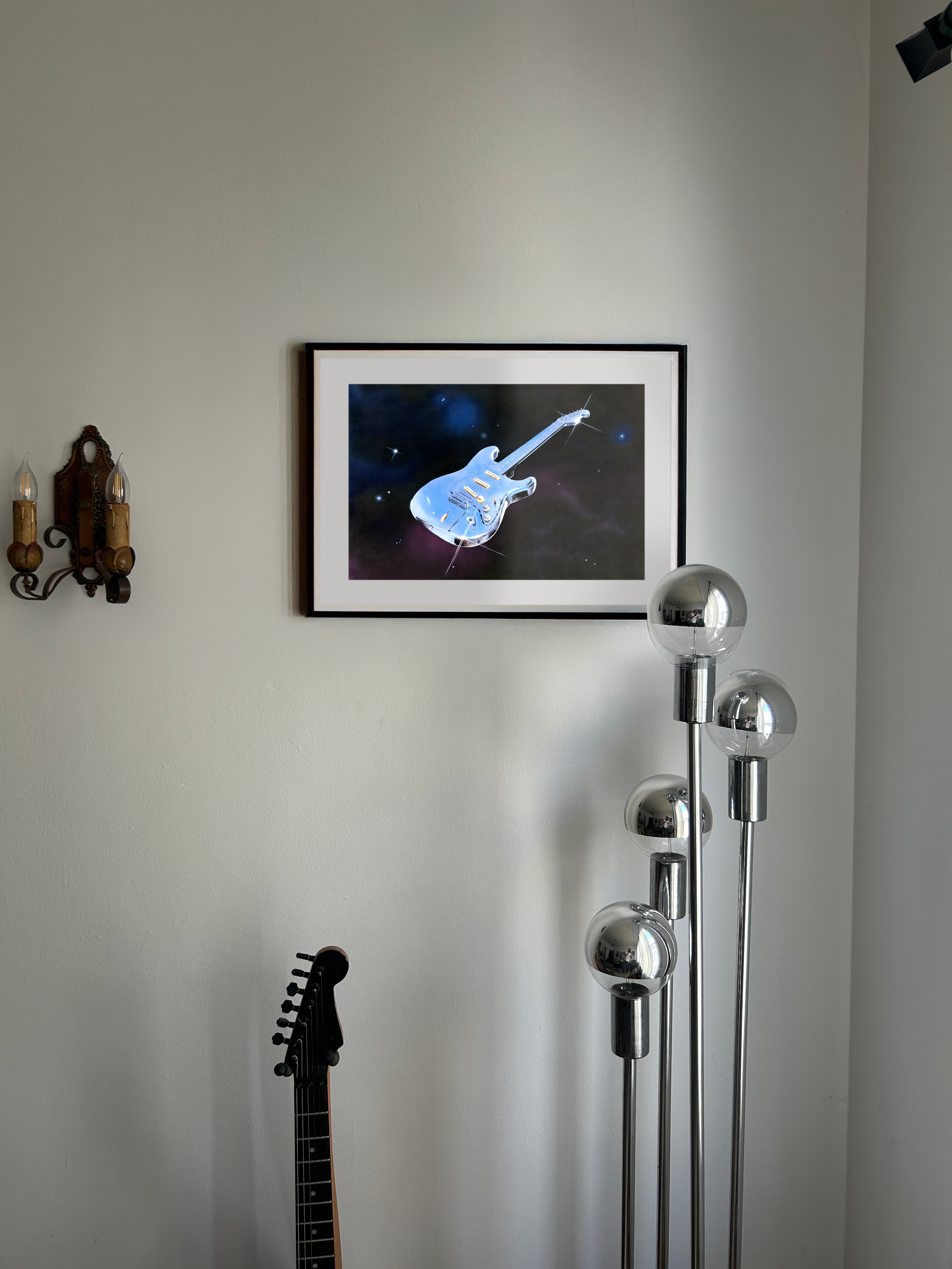 Chrome Guitar Print